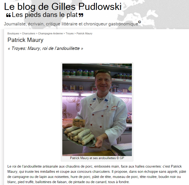 Blog Pudlowski Patrick Maury Charcutier